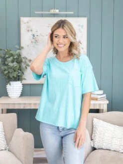 Andree Short Sleeve Round Neck Left Chest Pocket Top | S-3X *Final Sale* -Discount Divas Shop 367898951f3ae91764f2d904ea495f83