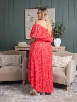 Off The Shoulder Printed Maxi Dress | S - 3X -Discount Divas Shop 36b4669814b5e43df3db5d3f4d0cef2c