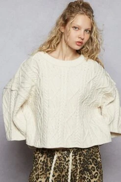 3/4 Sleeve Knit Sweater Top | S - L POL