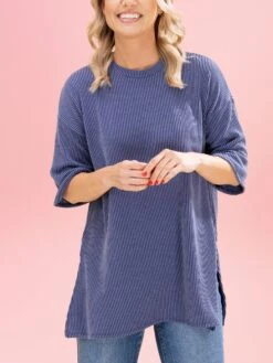 Raised Rib Flare Short Sleeve Top By DD Design | S-3X -Discount Divas Shop 374994a6b2773ab2e9370b9b67bdbebf