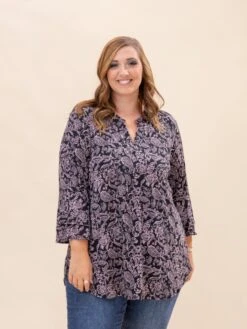Dear Scarlett Wrinkle Free 3/4 Bell Sleeve Top | S-3X