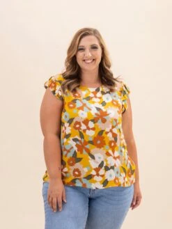 Floral Sleeveless Top W/ Ruffled Sleeves | S-L -Discount Divas Shop 37e9162a1a0e9b4924f44c001877b9e2