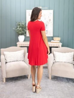 Zenana Spring Fling Short Sleeve Round Hem A-Line Dress | S - XL -Discount Divas Shop 3868b1a88c4c33a9b5f29e2ea2735382