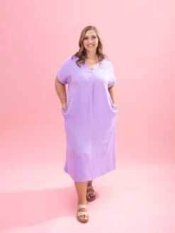 Airflow V-Neck Midi Dress By DD Design | S - 3XL -Discount Divas Shop 387aa3ade77b0c26a29670bc0b0566fa