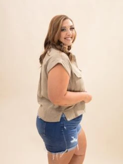 Cotton Gauze Cap Sleeve Blouse | S-L -Discount Divas Shop 388eb3b6c27f40b81f0f835965a8227d