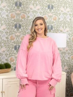 Acid Wash Crewneck Long Sleeve Raw Edge Oversized Sweatshirt | S-3XL Set W/ SKU54631