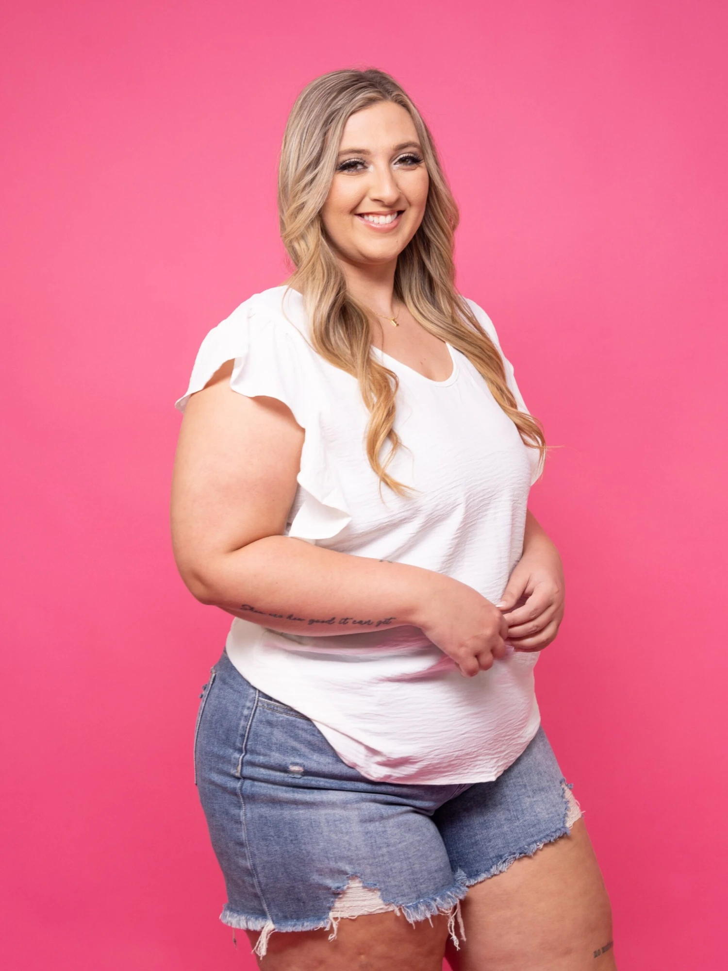 Scoop Neck Short Ruffle Sleeve Top | S - XL 3 Scoop Neck Short Ruffle Sleeve Top | S - XL - Image 3