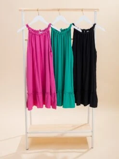 Halter Neck Ruffle Detail Short Dress | S-L