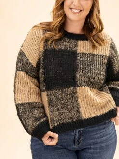 Plaid Knit Pattern Crewneck Pullover Sweater | S-L 14 Plaid Knit Pattern Crewneck Pullover Sweater | S-L -Discount Divas Shop 3ae77c9bed011313c7dbb6bb6c269520