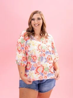 Floral Print V Neck Short Sleeve Top By DD Design | S-3XL Hero 24 Floral Print V Neck Short Sleeve Top By DD Design | S-3XL Hero -Discount Divas Shop 3b28d3c08f1b7e354b1f3a9579ef858b