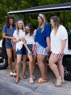 American Flag Sequin Pocket Patch Short Sleeve T-Shirt | S - 2XL -Discount Divas Shop 3b6ac3df522aa96a5c1b7a75de07d077