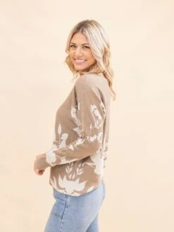 STACCATO Floral Jacquard Sweater | S-XL Back To School -Discount Divas Shop 3bb5bfe74c333a1c358a3c343e7b7d2e