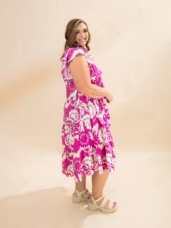 Printed Tiered Midi Dress | S-L -Discount Divas Shop 3bb9bb17657170f25aa8abc0fea63b35