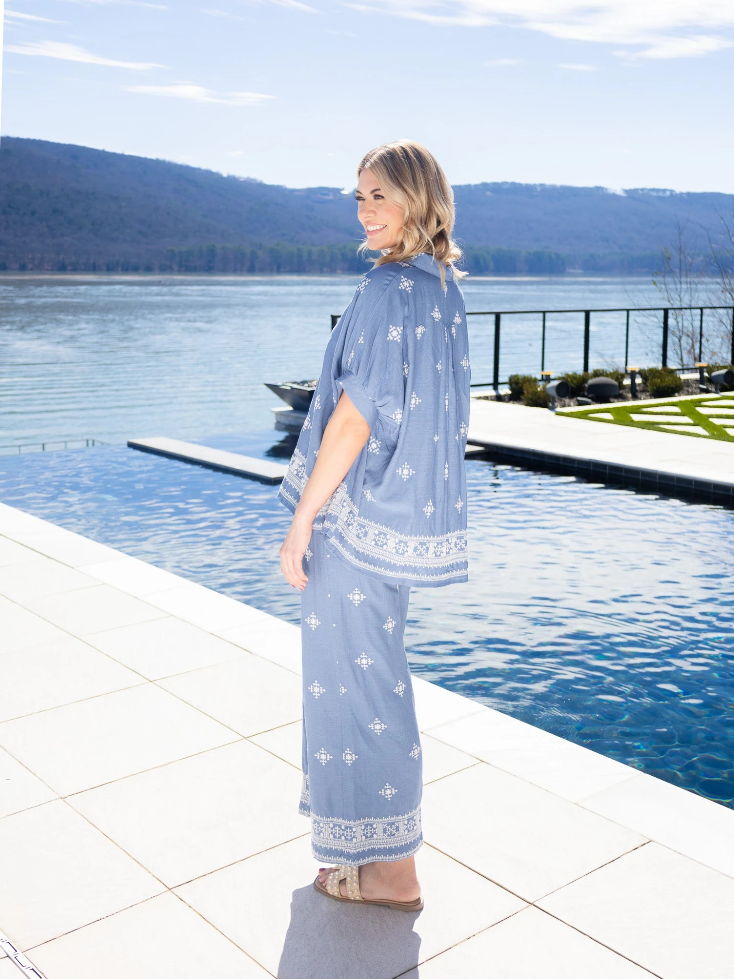 Aztec Embroidered Short Sleeve Top | S-L Pair W/ Sku59701 3 Aztec Embroidered Short Sleeve Top | S-L Pair W/ Sku59701 - Image 3