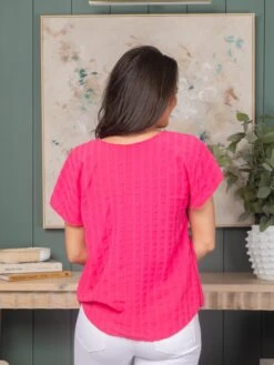 Short Sleeve Bubble Plaid Woven Top | S-L -Discount Divas Shop 3e3cde6a4afdd85c4dbaab4c33067ad5