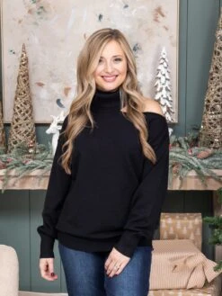 Solid Color Cut Out Shoulder Turtle Neck Sweater | S-3X 15 Solid Color Cut Out Shoulder Turtle Neck Sweater | S-3X -Discount Divas Shop 3e6a69cb93a4d4e532919eae7d789abf
