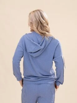 Raised Rib Long Sleeve Half Zip Hoodie | S-3XL Pair W/ Sku63513 -Discount Divas Shop 3ecff059ae4088297b772db1143102b1