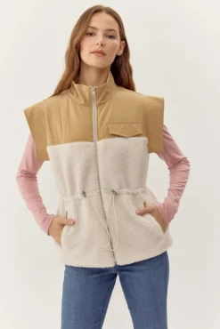 PRE-ORDER Color Block Zip Up Vest| S - XL Jodifl -Discount Divas Shop 3ed4c719f8c456ab770915b5467c5be0