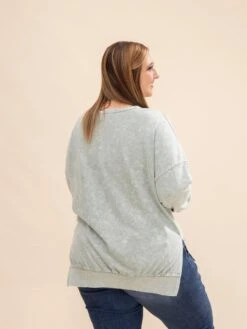 Washed Side Split Long Sleeve Knit Top | S-L -Discount Divas Shop 3fb65c01e8f28100908ca2c47c2f8047