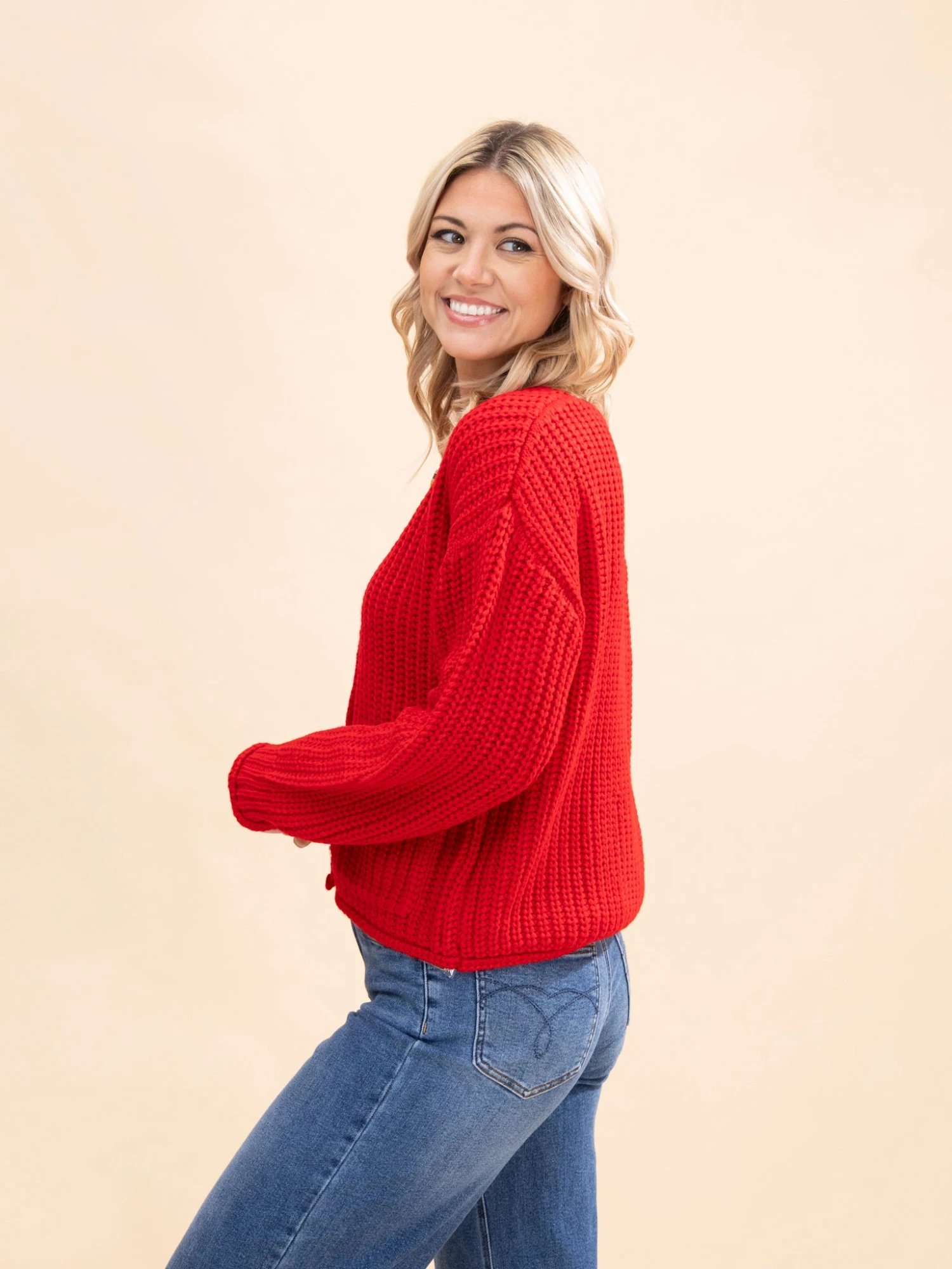 Big Button Accent Sweater Cardigan | S-L 6 Big Button Accent Sweater Cardigan | S-L - Image 6