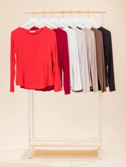 Zenana Flowy Round Hem Rayon Long Sleeve Top | S-XL -Discount Divas Shop 40377ec54e68936c7897541900e550d9