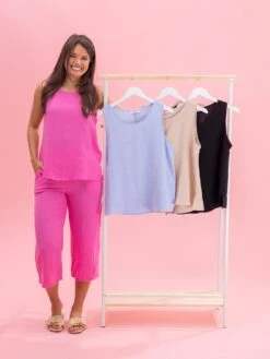 Cotton Gauze Sleeveless Top By DD Design | S-3XL Pair W/ Sku63210