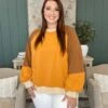 Long Sleeve Color Block Pullover Top | S-L Easel