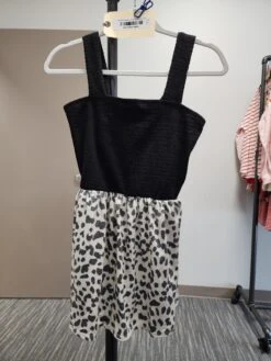 Strap Solid Smocking And Animal Print Top | S - 3X *Final Sale*