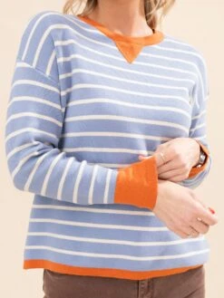STACCATO Oversized Striped Pullover Sweater | S-XL -Discount Divas Shop 4213cc2ebc7cc683bbc36a088236416a