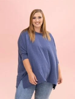 Raised Rib Easy-Fit Dolman 3/4 Sleeve Top By DD Design | Reg - Plus -Discount Divas Shop 427f573b0cadc52453ad9430b258c750