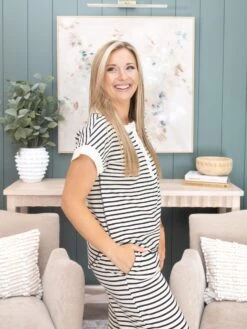 Stripe Short Sleeve Snap Button Henley Knit Top | S-L Pair W/ Sku61789 -Discount Divas Shop 429d7241454b8e39e5689347870dd6dc