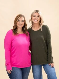 Zenana Viscose Sweater W/ Front Pockets | S/M - L/XL -Discount Divas Shop 42a17dafa34c771cbf7d2cdc163f5259