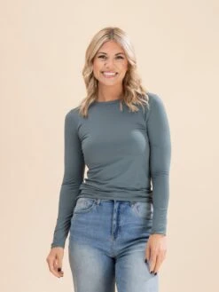 Zenana Brushed Microfiber Long Sleeve Round Neck Top | S - 3X -Discount Divas Shop 4322545fceba32bd2ac7f5b73386175d