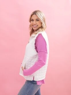 Quilted Puffer 1/4 Zip Pullover By DD Design | S-3XL -Discount Divas Shop 43726e2109f7d58c9ca4e2aea5c90015