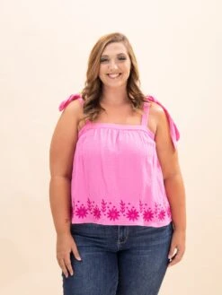 Floral Embroidered Shoulder Ribbon Tie Top | S-L 11 Floral Embroidered Shoulder Ribbon Tie Top | S-L -Discount Divas Shop 43c3ba26bd87c831cb60df7688928727