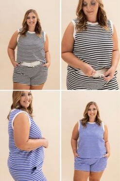 Striped Drawstring Shorts | S-L Pair W/ Sku