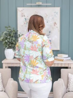 Floral Print Ruffled Neckline Puff Sleeve Top | S-XL -Discount Divas Shop 45278cdcb0aa21a27d61abf8a3d1f708