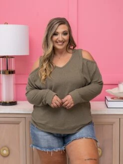 Dolman Long Sleeve Thermal Cold Shoulder Top | S-3XL -Discount Divas Shop 47ba8f0674a997f169fea9040784d4b1