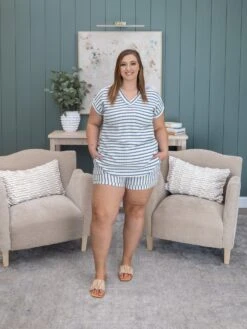 Stripe Shorts With Pockets | S - 3X Pair W/ Sku59513 8 Stripe Shorts With Pockets | S - 3X Pair W/ Sku59513 -Discount Divas Shop 481e50b2840f8040a3a87119864abfaf