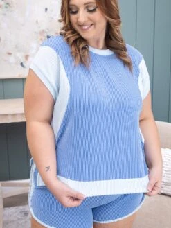 Two Toned Short Sleeve Shirt | S-L Pair W/ Sku59714 -Discount Divas Shop 48f8552a90adca943bf6352079d1c33b