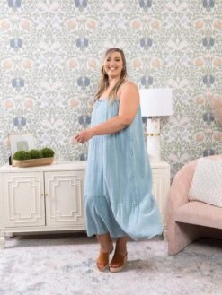 Mineral Washed Round Neck Gauze Midi Dress | S - 3XL 9 Mineral Washed Round Neck Gauze Midi Dress | S - 3XL -Discount Divas Shop 49851296a13d2d0436dfc75514697840