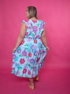 Floral Print V-Neck Lace Detail Flutter Sleeve Maxi Dress | S - 3XL -Discount Divas Shop 4Rld6L3WC0qxR4yoESYPrFjT2L4SiUxidBcIoQ7k