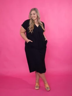 STACCATO Airflow V-Neck Short Sleeve Midi Dress | S - XL -Discount Divas Shop 4W8LOIFVPn8WcKVxayFRHcdwNb1kndT41X41SbF6