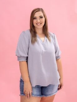 Airflow V Neck Top With Smocked Puff Sleeves By DD Design | S-3XL 27 Airflow V Neck Top With Smocked Puff Sleeves By DD Design | S-3XL -Discount Divas Shop 4a7b663471bf5303dbf7c7fb10afc5ec