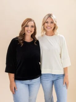 Soft Rib Thermal 3/4 Sleeve Top | XS - L