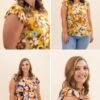 Floral Sleeveless Top W/ Ruffled Sleeves | S-L