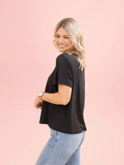 Short Sleeve Essential V Neck Tee By DD Design | S-3XL -Discount Divas Shop 4b287a8ff6dc635c15ec44e1e078d96a