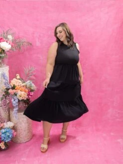 Sleeveless Tiered Dress | S - 3X -Discount Divas Shop 4bc66bf4739ed70046ed17654203acaa