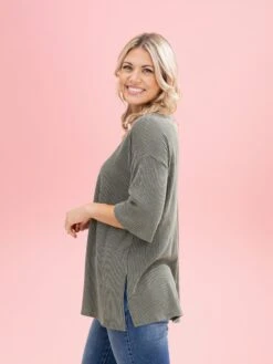 Raised Rib Flare Short Sleeve Top By DD Design | S-3X -Discount Divas Shop 4c64f87e0b9b3dfb0fb49ee133daaf94