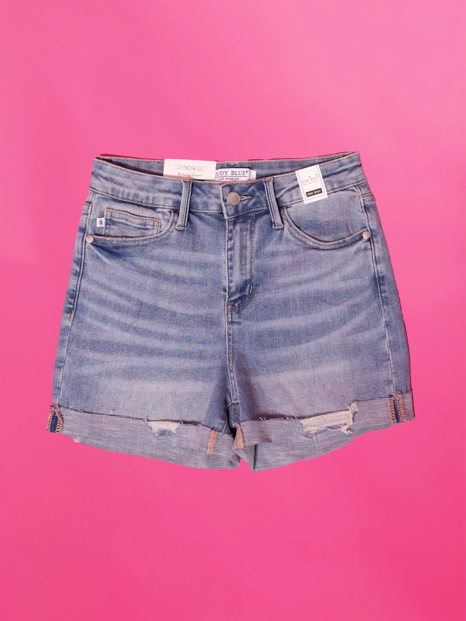 Judy Blue High Waist Destroy Cuffed Shorts | S - 3XL 1 Judy Blue High Waist Destroy Cuffed Shorts | S - 3XL